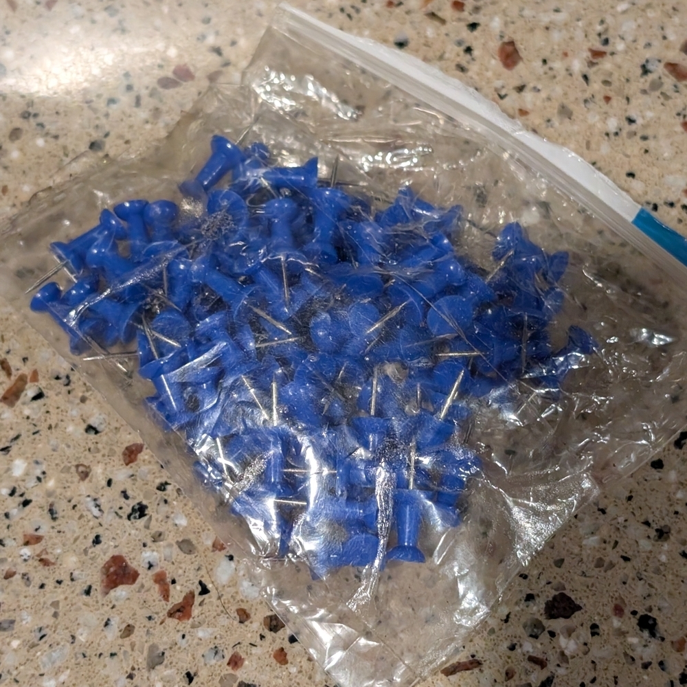 Blue Push Pins (Like New)